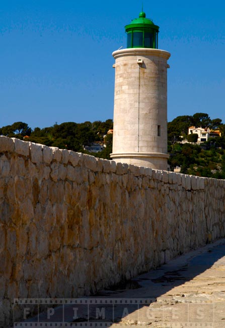 Cassis Lighthouse guards entry to the harbour