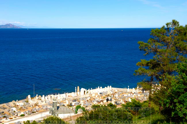 Saint Tropez old cemetery and beautiful sea