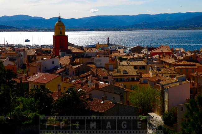 Saint Tropez town center as viewed from the citadel hill