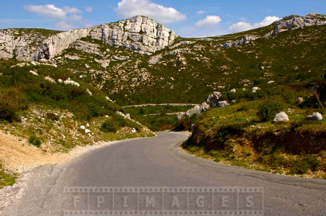 Road in the mountains in French national park