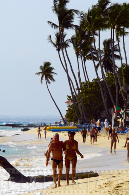 People at the beach in Dominican Republic