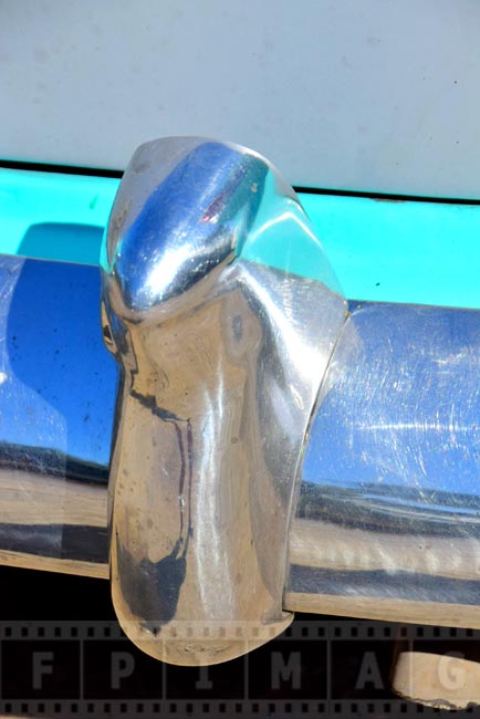 Vintage car detail - chrome bumper