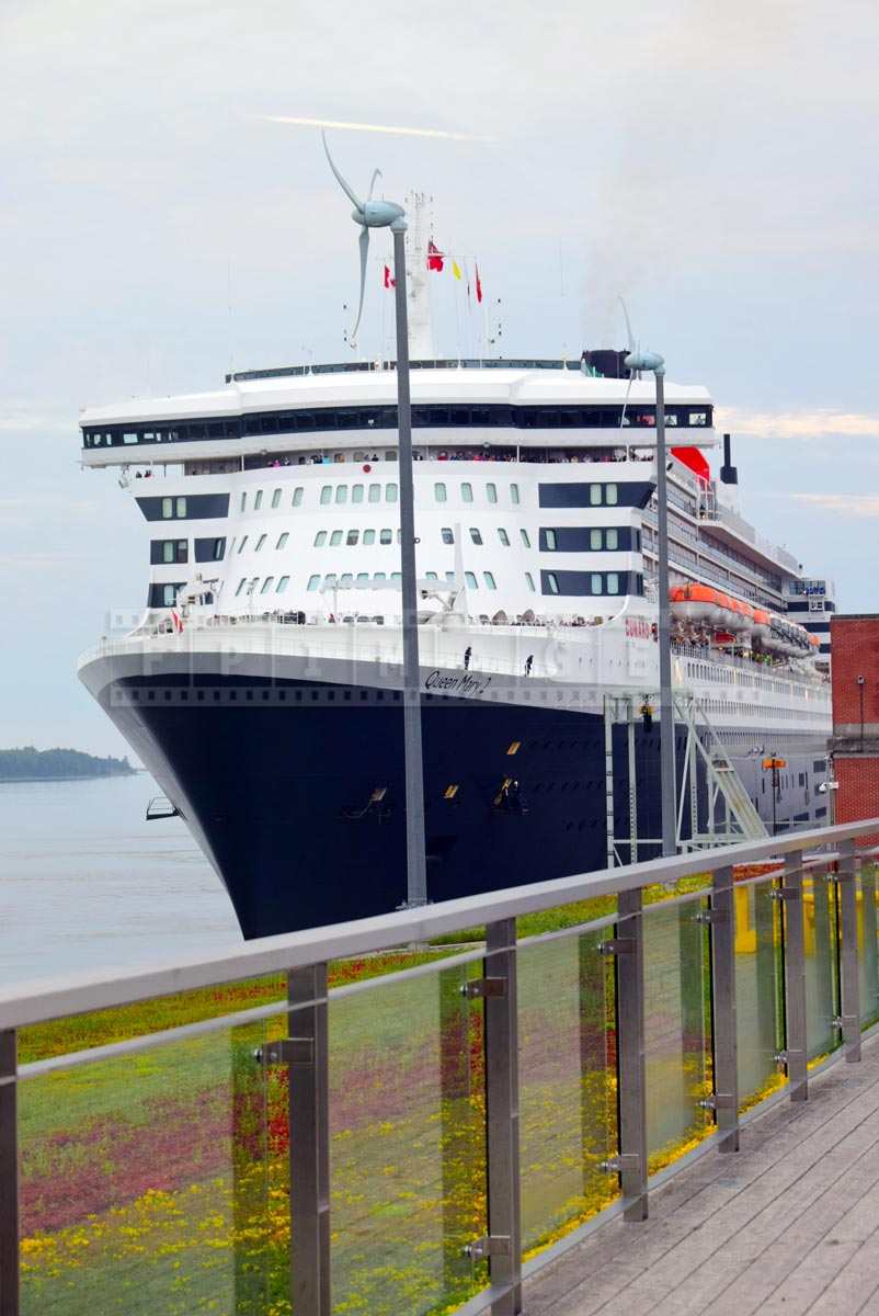 Cruise ship Queen Mary 2 docked in Halifax for 175-th Cunard Line anniversary