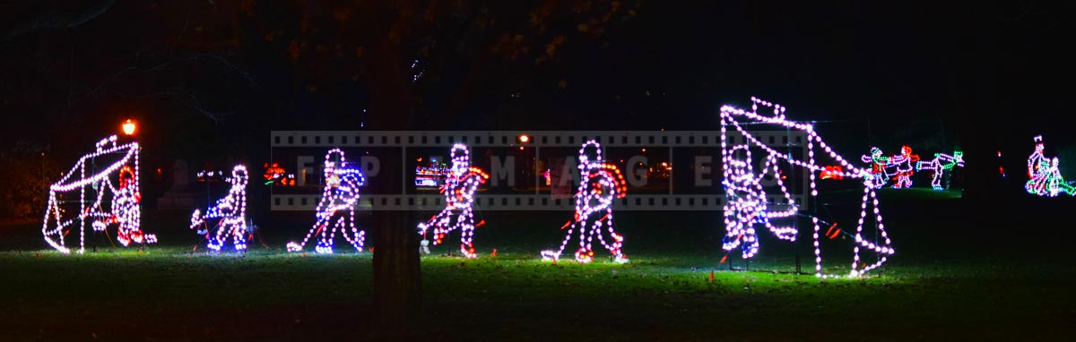 Awesome xmas lights - animated hockey players