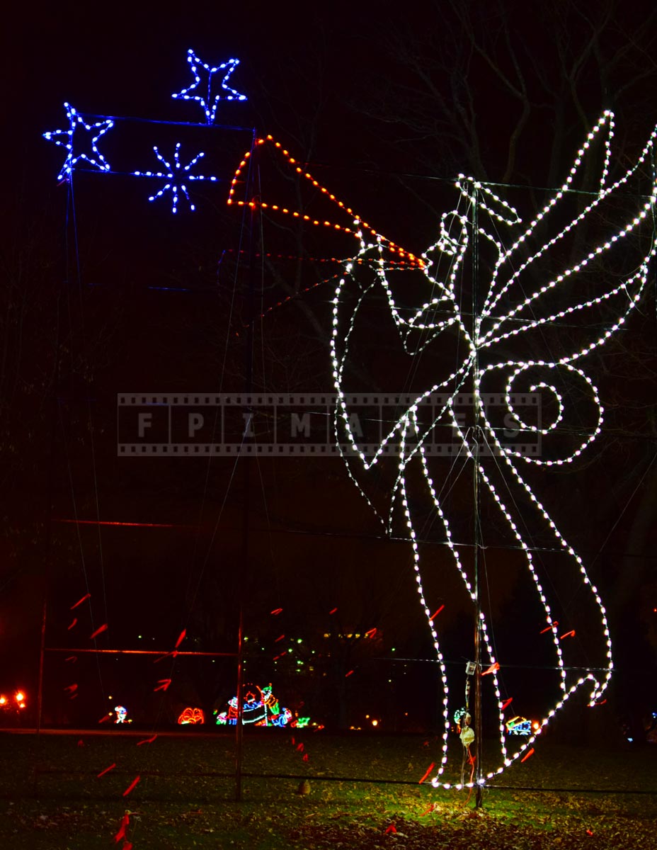 Victorian village - xmas lights angel