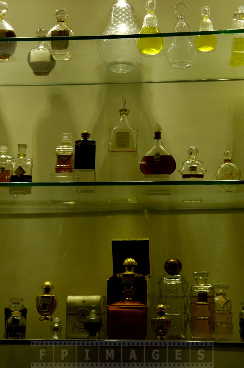 Antique perfume bottles and containers