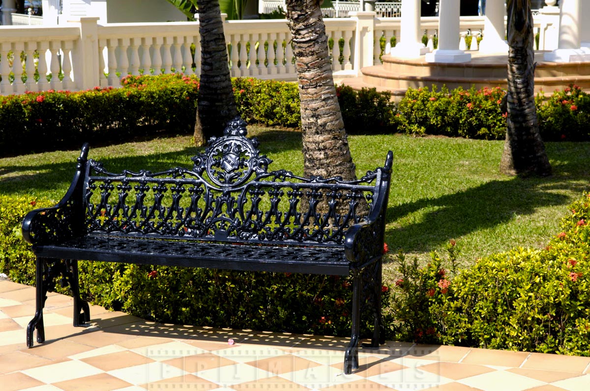 Nice cast iron bench at Riu Negril