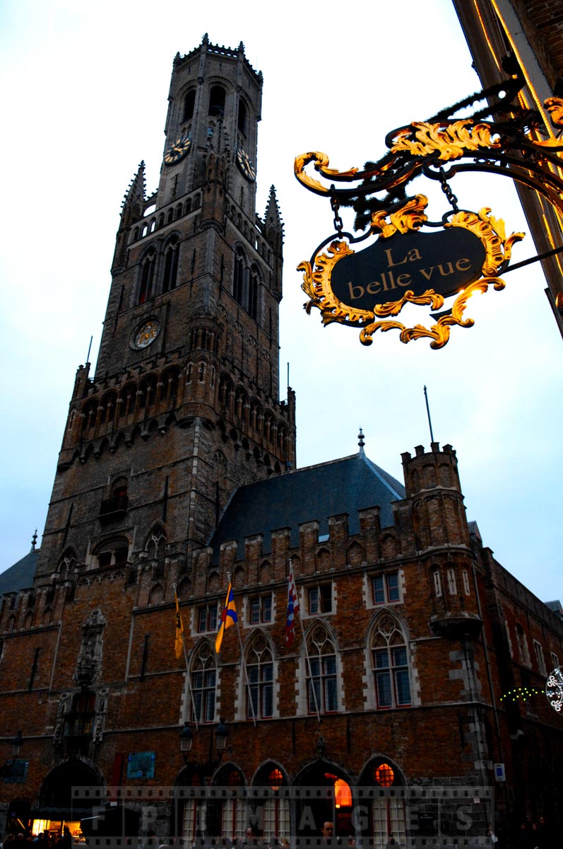 Bruges Belfry is a famous landmark with dominating architecture