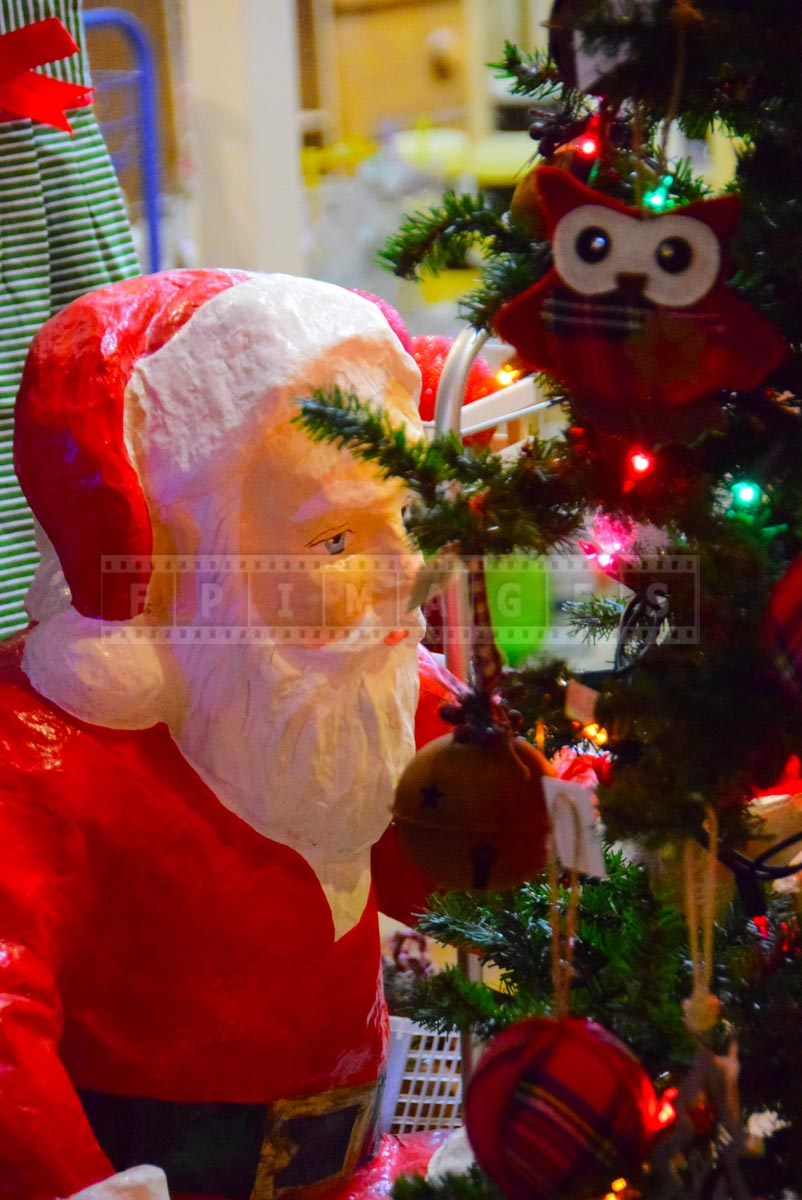 Santa figure in the shop window