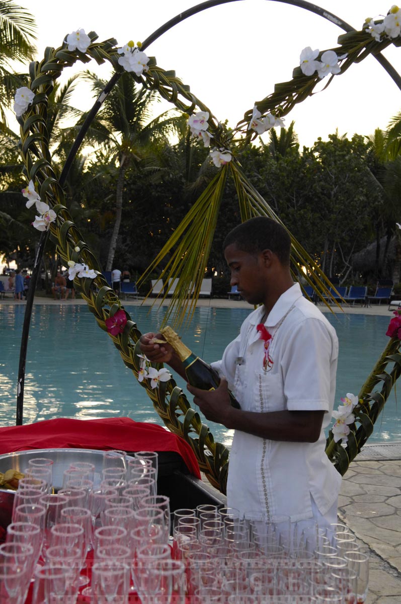 Champagne prepared for the guests