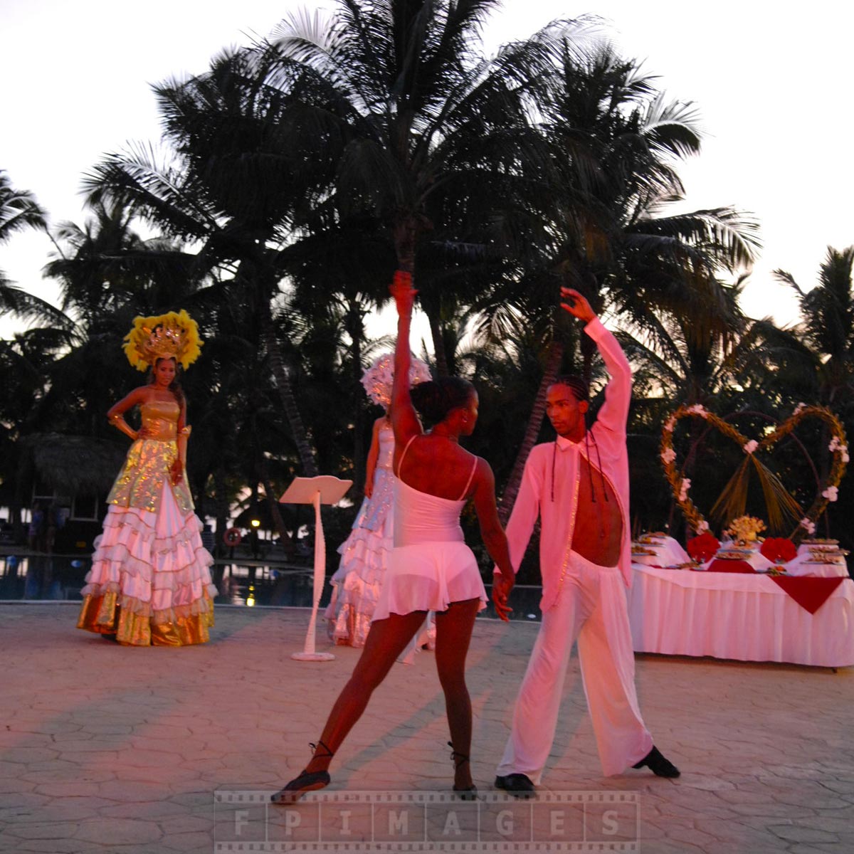Dominican dancers performing romantic dance