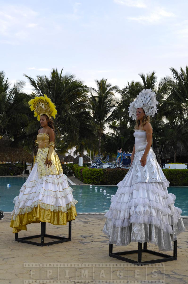 Two show ladies at the Caribbean resort