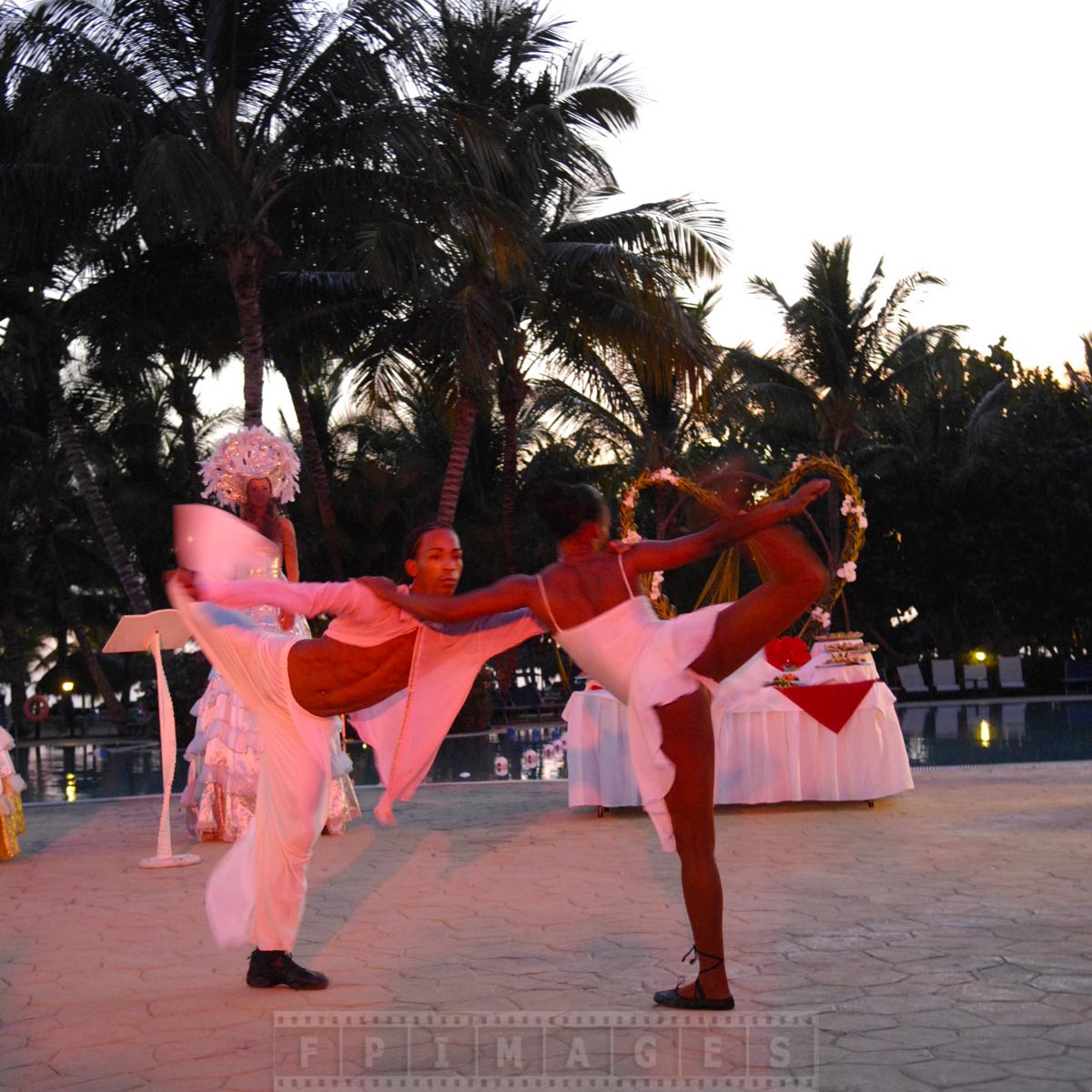 Dominican dancers performing romantic dance