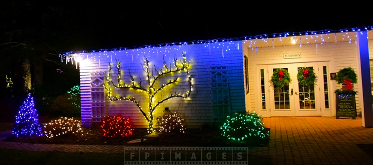 outdoor Xmas lights at garden of light, Saint Andrews, Canada