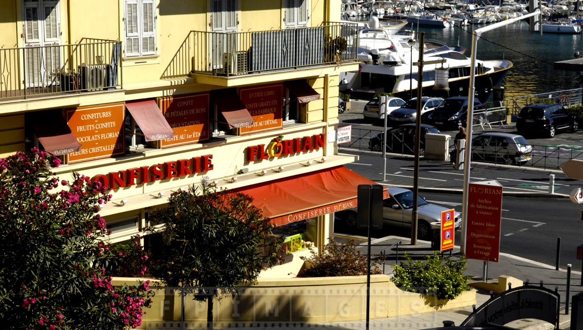 Florian Confectionery store is right next to the port of Nice