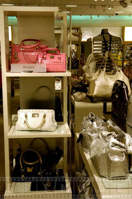 Versace bags store display