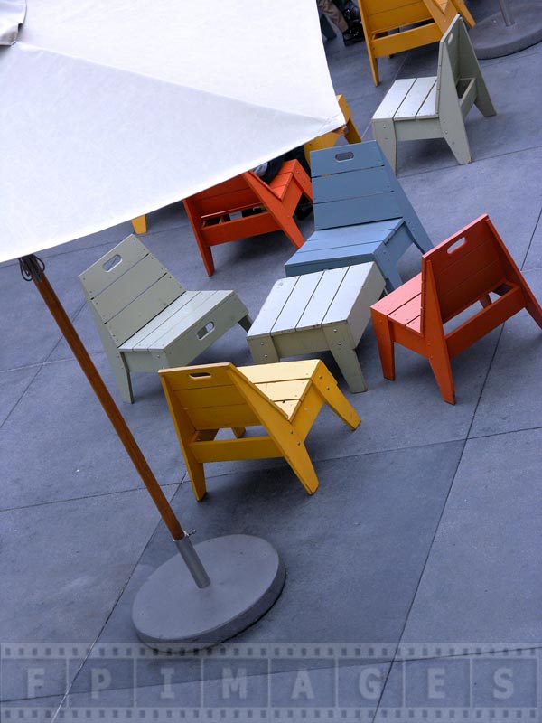 Outdoor cafe tables and chairs - take a break at the Grove