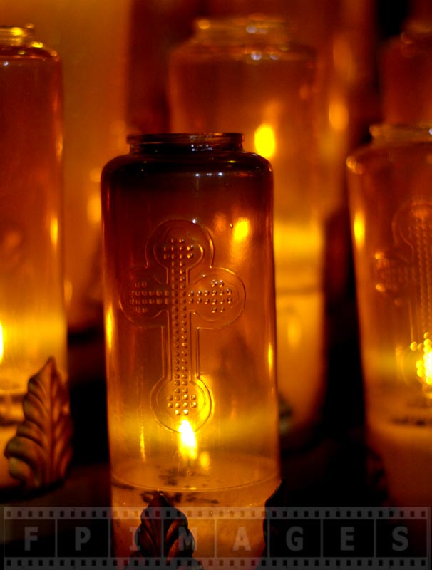 Close-up picture of the candles