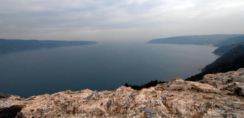 View from Yoros Castle at Bosphorus exit to the Black Sea