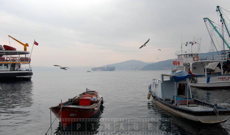 Scenic seascape at Anadolu Kavagi, Turkey