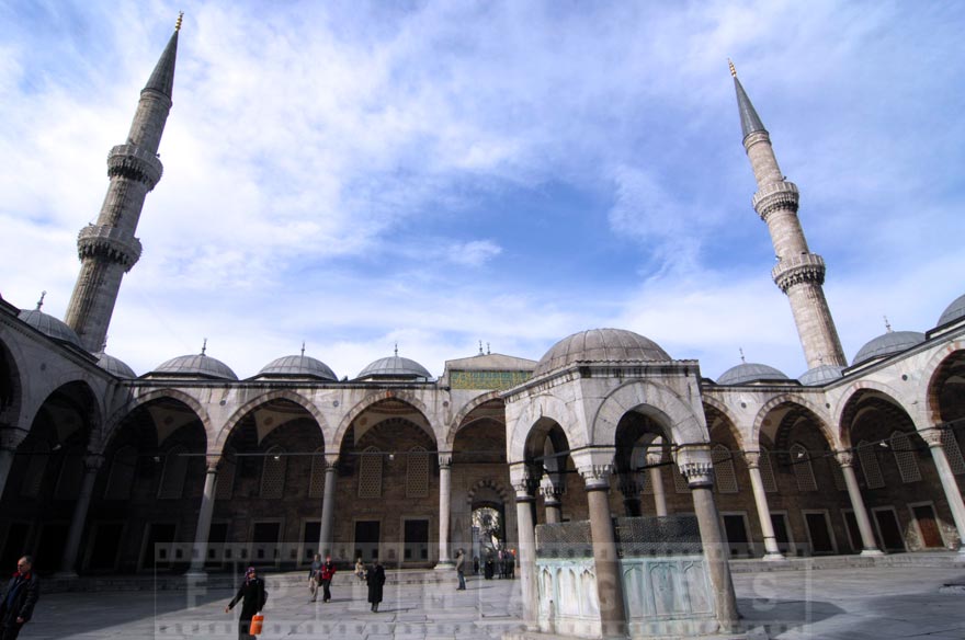 Blue mosque courtyard