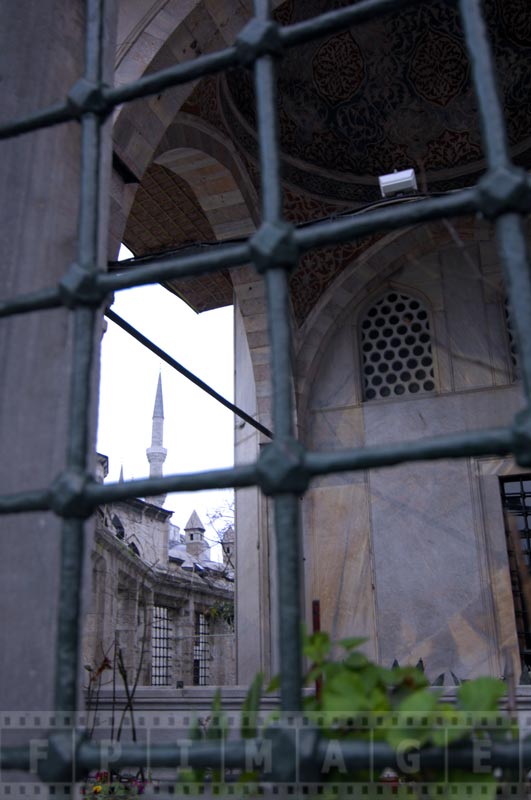 View from Sultan Ahmet tomb at the mosque