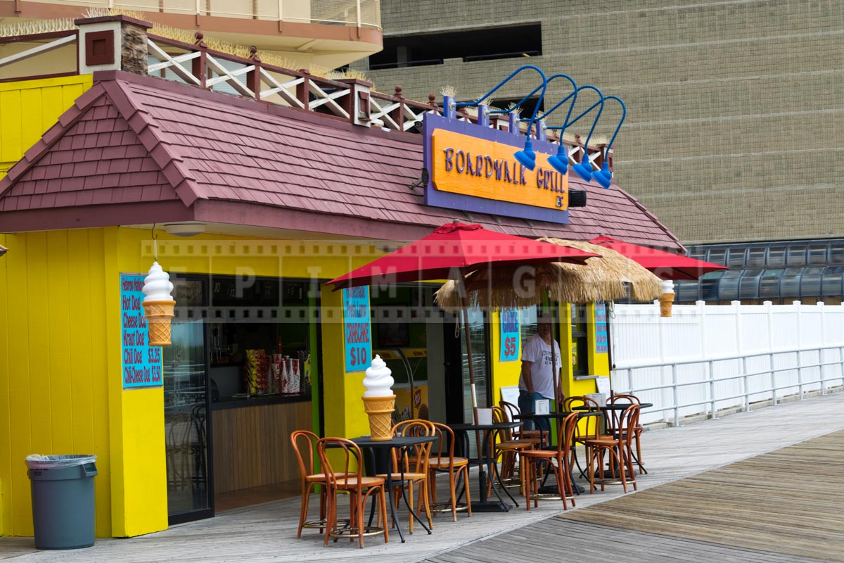 Food choices at Atlantic city boardwalk