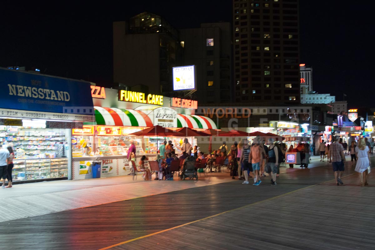 Food choices at Atlantic city boardwalk