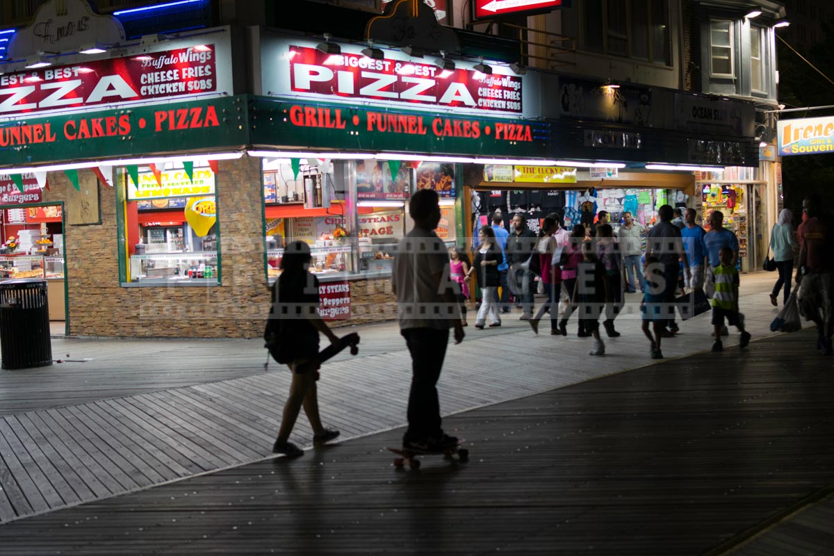 Food choices at Atlantic city boardwalk