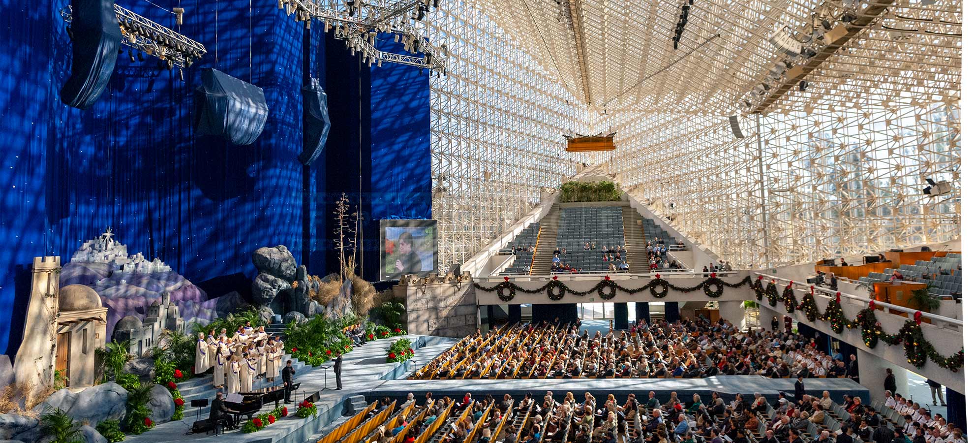Christmas performance at the Crystal Cathedral in Garden Grove California