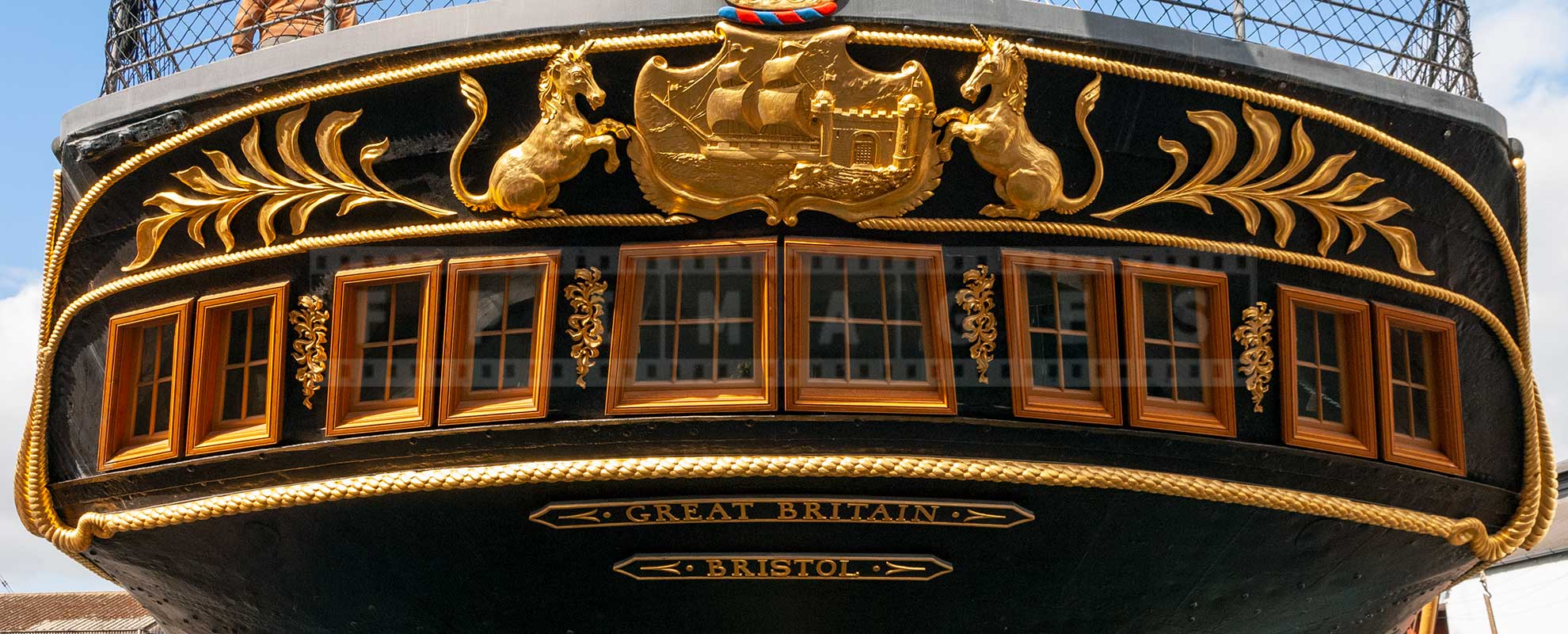 steamship Great Britain golden decorations