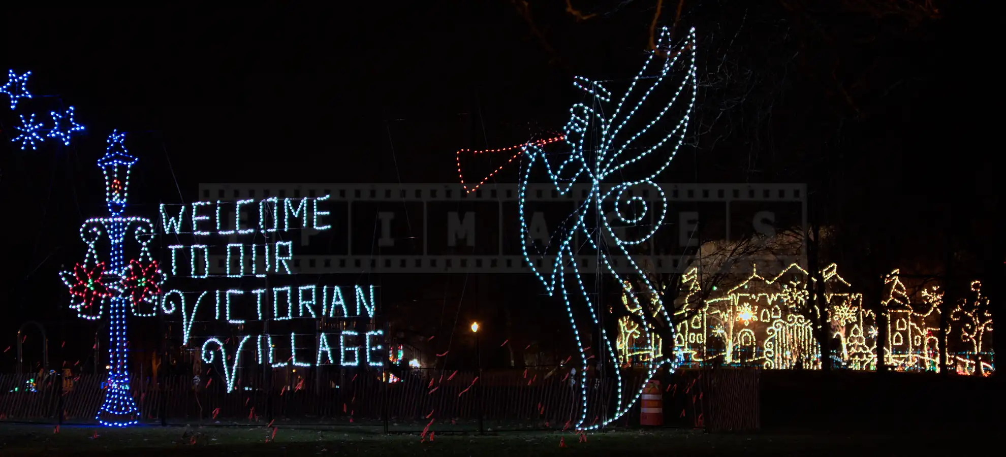 xmas lights angel inviting to victorian village albany, ny