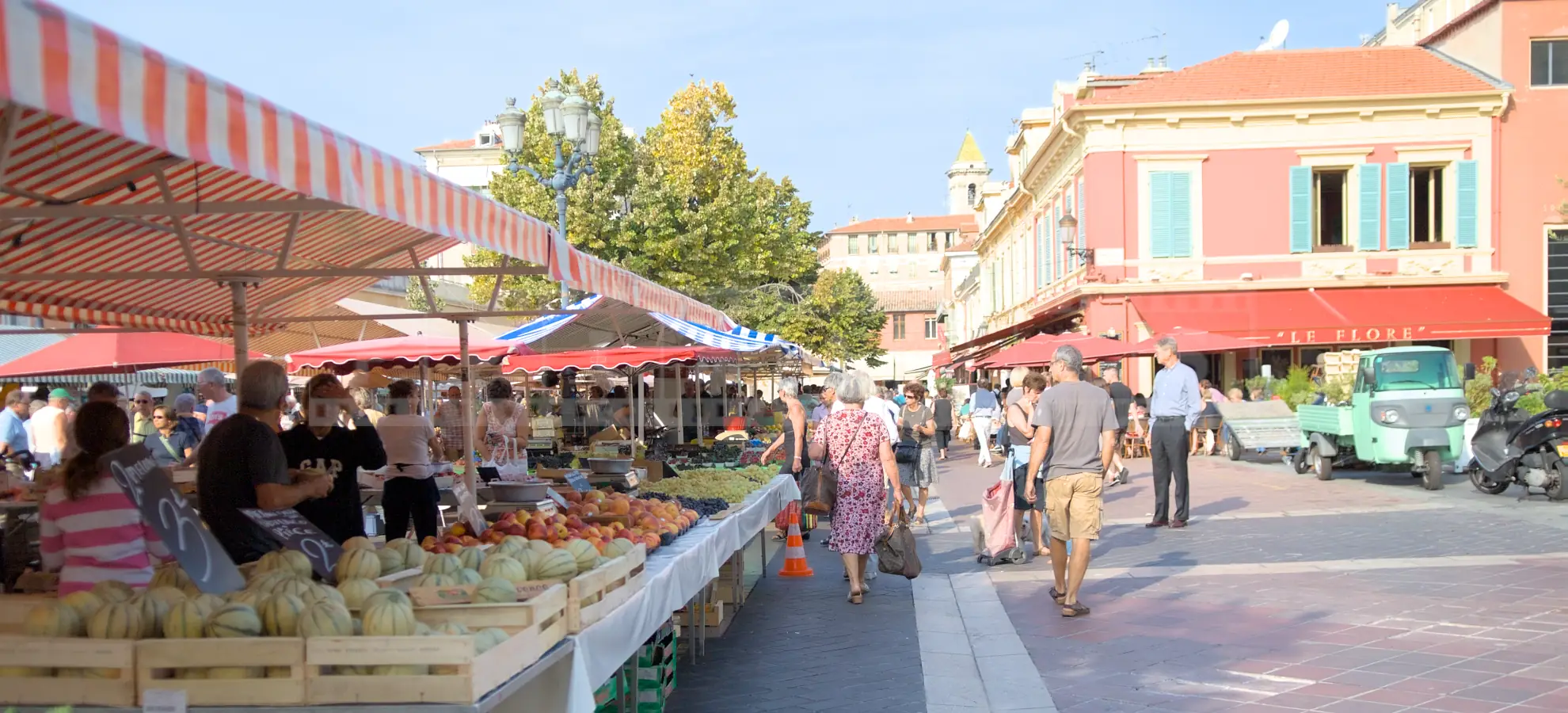 South of France typical farmers market in the morning