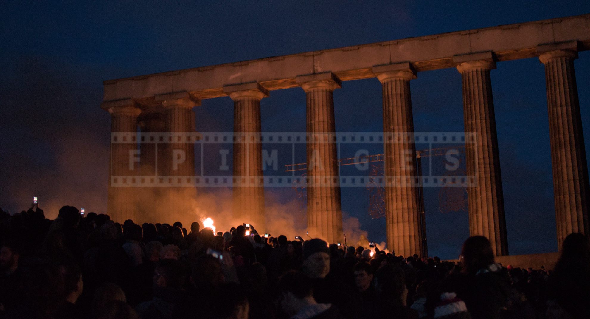 Start of the Beltane Fire show by the National Monument of Scotland